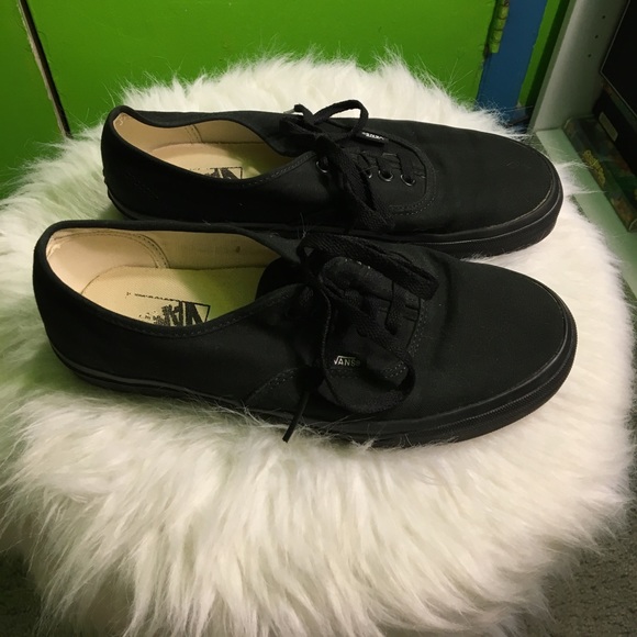 Vans Shoes - All black low top Vans.